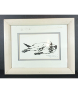 SCHERENSCHNITTE Original Art SCISSOR CUT CAT By CHUCK O&#39;NEAL Signed Framed - $66.50