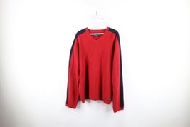 Vintage Abercrombie &amp; Fitch Mens XL Spell Out Heavyweight Knit V-Neck Sweater - £34.96 GBP