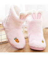 Bunny Ears Plush Slipper Boots | Women Indoor Home Winter Shoes Lolita S... - $78.17 CAD
