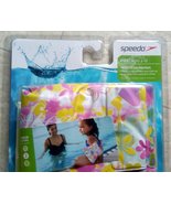 speedo Kids Ages 2-12 Printed Armbands Pink Hearts/Yellow Flowers - £3.10 GBP