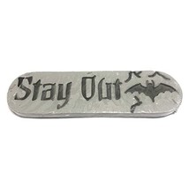 17-in Gothic Warning Sign-Stay Out-Hanging Foam Plaque Halloween Prop Decoration - £5.56 GBP