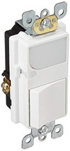 Leviton 6526-W 15-Amp 120V AC Combination Decora Switch with LED Guide L... - $10.35