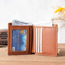 Mens Vertical Leather Bifold Wallet with ID Window - $33.95+