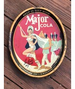 MAJOR COLA RARE 1950&#39;s Soda Fountain Tray Metal Litho Serving Tray Mega-... - €161,65 EUR