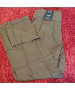 Ladies EX M&amp;S Dark Taupe Linen Blend Wide Waistband Straight Leg Trouser... - $24.54