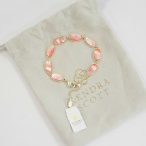 Kendra Scott Millie Peach Mother of Pearl Gold Chain Bracelet NWT - £66.67 GBP