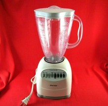 Vtg Osterizer High Speed Ice Crusher Blender 8 Speed 6630 With 6 Cup Tank &amp; Top - £8.57 GBP