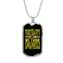 Think of Savior Ephesians 5 Necklace Stainless Steel or 18k Gold Dog Tag 24&quot; Ch - £37.31 GBP+