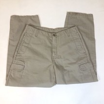 Vintage Levis Dry Goods Khaki Cargo Pants Tag Size 34x30 Y2K - £31.27 GBP