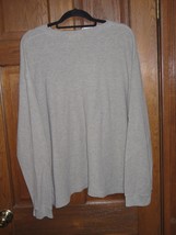 Vintage Gap Gray Greenish Waffle Weave Long Sleeve Shirt - Size XL - £15.57 GBP