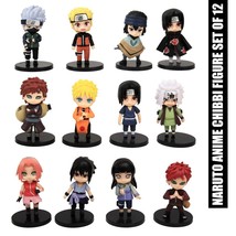 12 x Naruto Anime Action Figures Small Toy Home Decor Gift Set of 12 Characters - £44.59 GBP