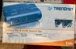TRENDnet 2-Port PS/2 KVM Switch Kmv TK-205k - £17.82 GBP