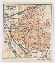 1911 Original Antique Map Of Hildesheim / Lower Saxony / Germany - £16.86 GBP