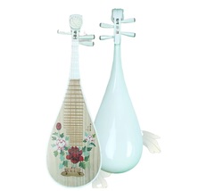 Pipa Red peony pattern Chinese stringed instruments image 2