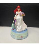 Disney Little Mermaid Ariel Musical Figurine Gemmy Plays 2 Christmas Son... - $14.99