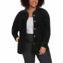 Matty M Women&#39;s Plus Size 3X Black Corduroy Shirt Jacket Shacket NWT - £13.87 GBP