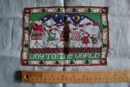 FINISHED Janlynn Joy to the World Polar Bears Cross Stitch 21 53 Winterbeary - £18.98 GBP
