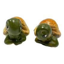 Turtle Anthromorphic Salt and Pepper Set Japan Vintage Ceramic 1970s - £29.25 GBP