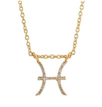 14K Gold Plated 925 Sterling Silver Zodiac Sign Necklace, Moissanite Cry... - $2,601.47 MXN