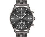 HUGO BOSS ASSOCIATE HB1513870 CHRONOGRAPH GRAUES EDELSTAHLARMBAND HERRENUHR - £100.00 GBP