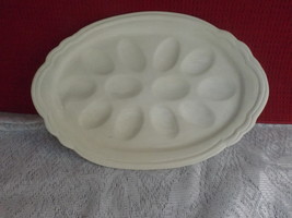 C1 - Egg Plate Dish Ready to Paint, Unpainted, U Paint Ceramic Bisque  - £6.66 GBP