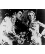 1965’s LOST IN SPACE silver-suited Major West &amp; Judy b/w 8x10 scene - $6.99