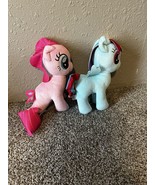 Ty My Little Pony Pinkie Pie (Pink) &amp; Rainbow Dash (Blue) 7in Plush Toys... - $202.42 MXN