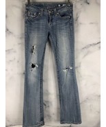 Miss Me JPW5069Women’s Distressed Wide Leg Bootcut Wash Blue Jeans Sz 27... - $24.33