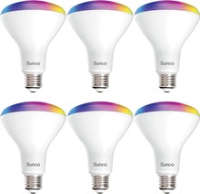 Sunco Lighting Br30 Alexa Smart Flood Light Bulbs Color Changing Led Rec... - £62.19 GBP