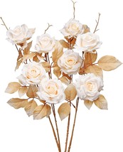 Artificial Flowers Roses Fake Flowers Silk Flowers Real Looking With Stems For - £25.13 GBP