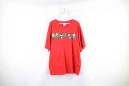 Vintage Peanuts Charlie Brown Mens XL Distressed Christmas Short Sleeve T-Shirt - £23.26 GBP