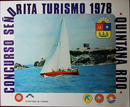 Original Poster Mexico Quintana Roo Miss Tourism Contest 1978 Senorita S... - $43.59