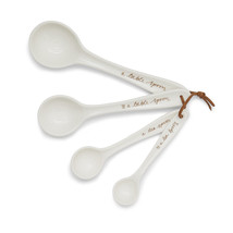 Portmeirion Sophie Conran White Porcelain Measuring Spoons, Set of 4 - £37.49 GBP