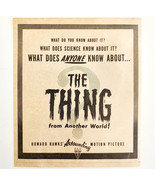 1951 The Thing Horror Movie Advertisement Classic 50s Science Fiction DWY12 - $29.99