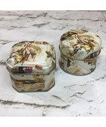 Victorian Christmas Themed Holiday Candles In Tin Boxes Lot Of 2  - $15.84