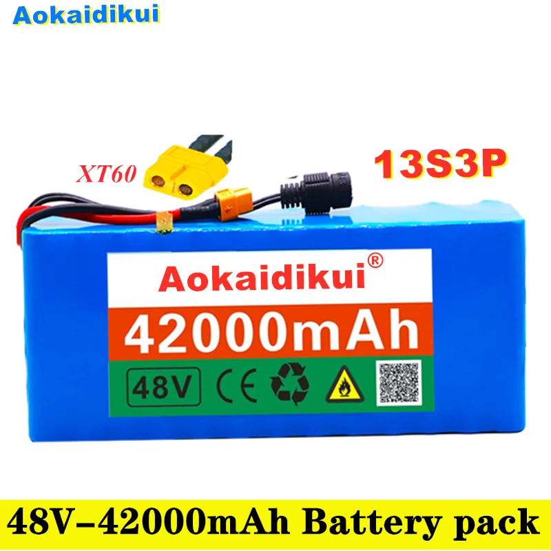 48V battery 13s3p 42Ah battery pack 1000W high power battery Ebike electric bicy - $240.88