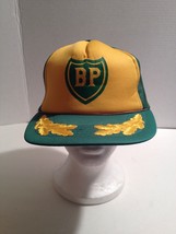 Bp Gasoline Snap Back Mesh Vintage Cap Hat Fits 6 3/4 - 7 5/8 Rare Unique - £37.36 GBP