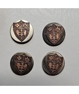 Vintage Coat of Arms Buttons Shield Copper Silver Fleur-de-lis Lion Cros... - €51,46 EUR