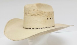 Double SS Hat Collection Hand Woven Genuine Bangkok Western Cowboy Cream 7 - £29.45 GBP