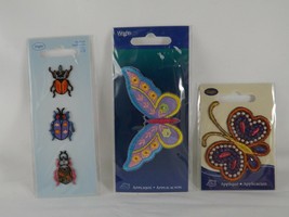 Wrights Fabric Iron-On Appliques - New - Butterflies &amp; Insects - $4.39