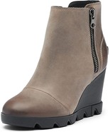 Sorel Sz 8/39 Womens Joan Uptown Zip Wedge Boots Khaki Taupe Waterproof ... - $69.29