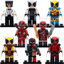 8pcs Deadpool &amp; Wolverine Deadpool variant Wolverine variant Minifigures... - £26.09 GBP