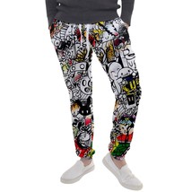 Streetwear doodle art cartoon psychedelic hipster Sport jogger pants sweatpants - £27.52 GBP+