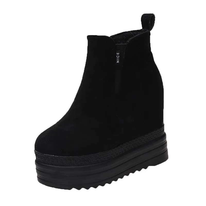 2024  Trend Women&#39;s Boots  Zipper Velvet Platform Chelsea Boots Casual Warm West - £181.31 GBP