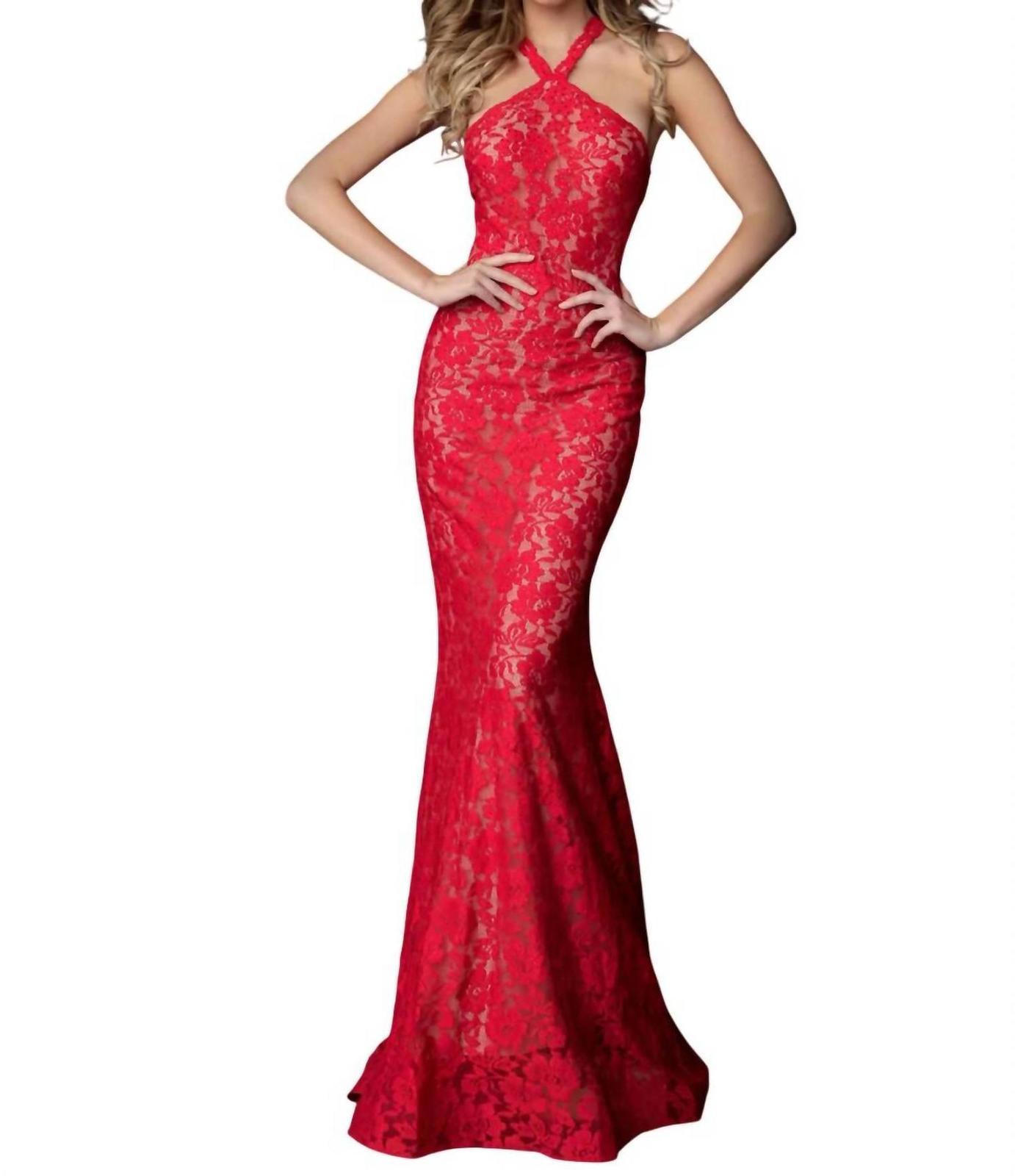 Jovani Embellished Lace Fitted Gown Size 12 - $265.32