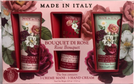Saponerie Mario Rose Bouquet Hand Cream 3-piece Set 2.5oz each Made in Italy - £15.97 GBP