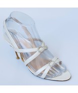 VANESSA NOEL Shoes Slingback Sandal Leather Champagne Womens Size 6.5M - $80.10