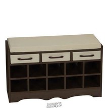 Household Essentials Inc.-Entryway Storage Bench Seat 32"Lx12.75"Dx19.75"H - £125.29 GBP