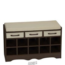 Household Essentials Inc.-Entryway Storage Bench Seat 32&quot;Lx12.75&quot;Dx19.75&quot;H - $214.58 CAD