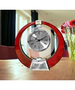 Unique Clock Silver Swivel Glass Thank You Engrave Appreciation Love Awa... - €107,96 EUR